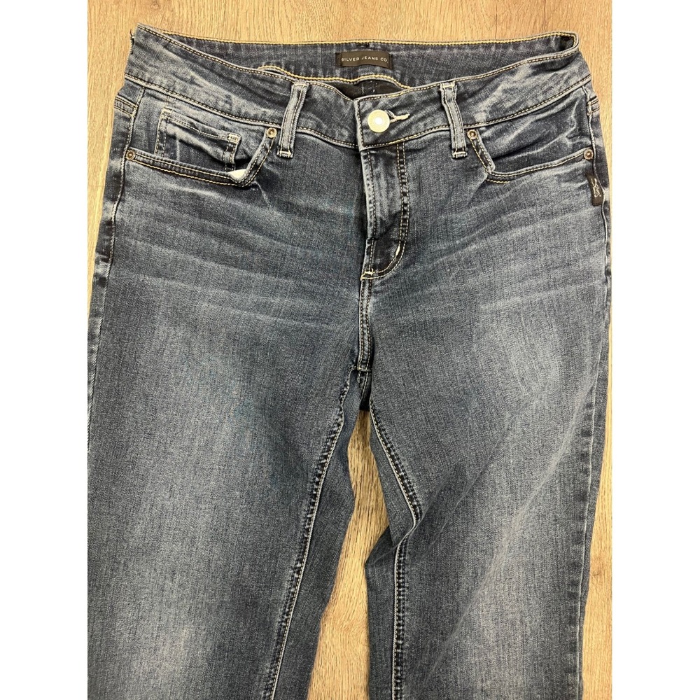 Silver Jeans Co Elyse Slim Bootcut Jeans Dark Wash Mid Rise W30 L31 L03607EDB445